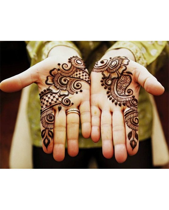 Bloom Scroll Art Blending Into Front Hand Mehndi Design Bloom Scroll Art Blending Into Front Hand Mehndi Design