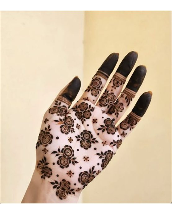 Classic Petal And Peacock Featuring Front Hand Mehndi Design Classic Petal And Peacock Featuring Front Hand Mehndi Design