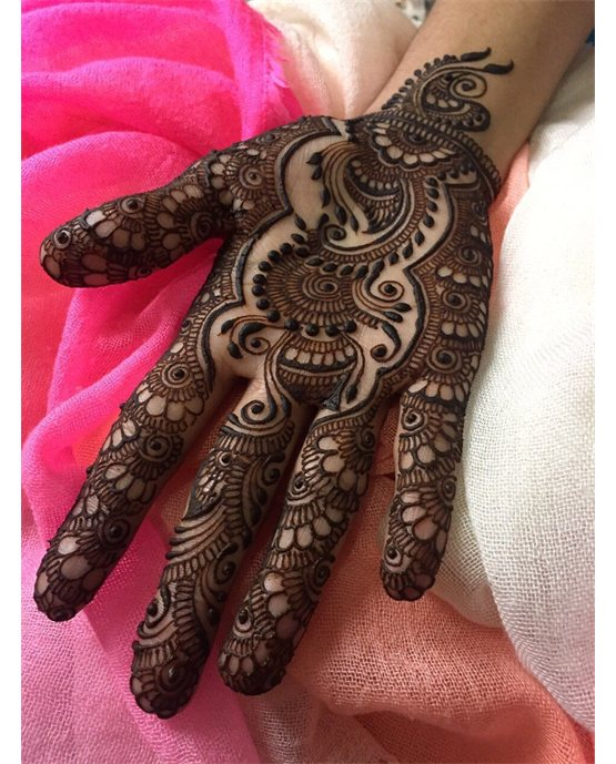 Fine Lace Arrangement On Front Hand Mehndi Design Fine Lace Arrangement On Front Hand Mehndi Design
