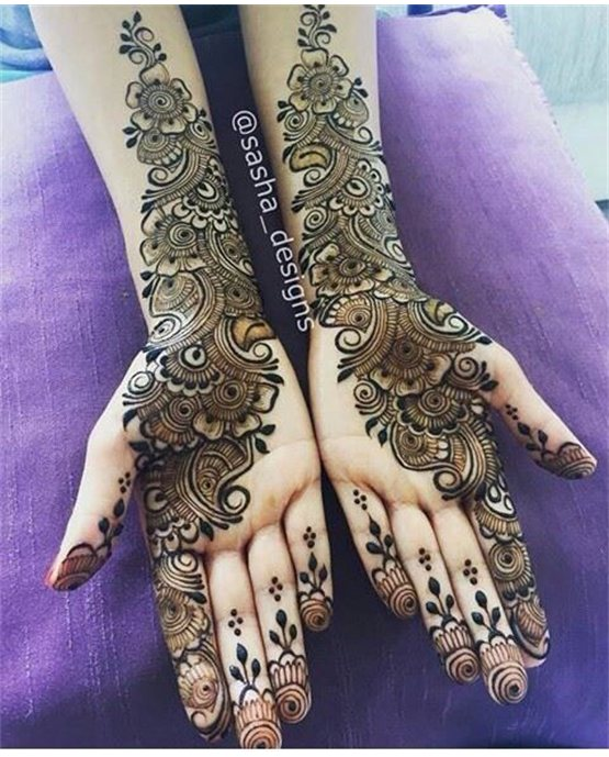 Unique Accent With Overlay Along Front Hand Mehndi Design Unique Accent With Overlay Along Front Hand Mehndi Design