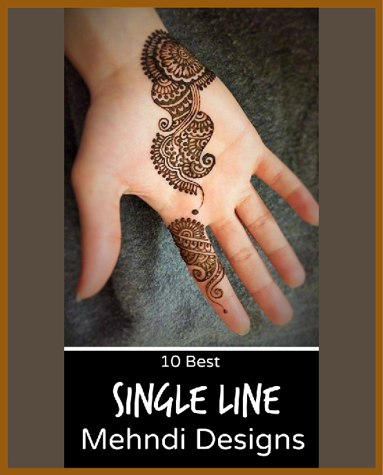 Artistic stripe in minimal front hand mehndi design Artistic stripe in minimal front hand mehndi design