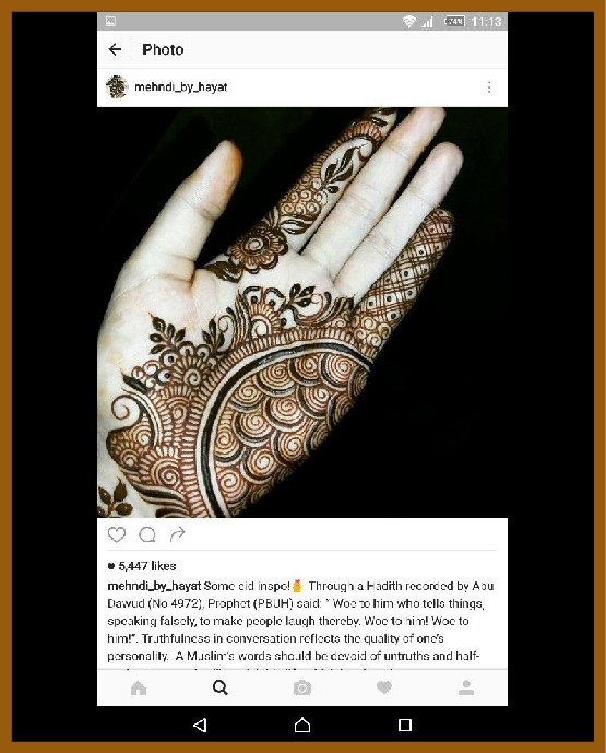 Simple chain wrap modern front hand mehndi design Simple chain wrap modern front hand mehndi design