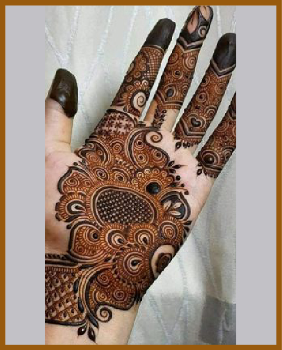 Jeweled finger wrap in royal front hand mehndi design Jeweled finger wrap in royal front hand mehndi design