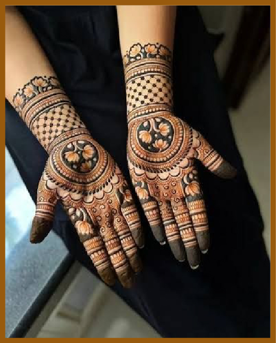 Mandala-centered royal front hand mehndi design for elegance Mandala-centered royal front hand mehndi design for elegance