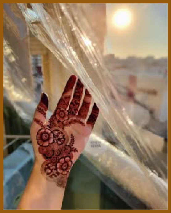 Mughal floral essence in royal front hand mehndi design Mughal floral essence in royal front hand mehndi design
