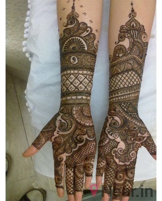 Grand Arch Front Full Hand Mehndi Design Spread Grand Arch Front Full Hand Mehndi Design Spread