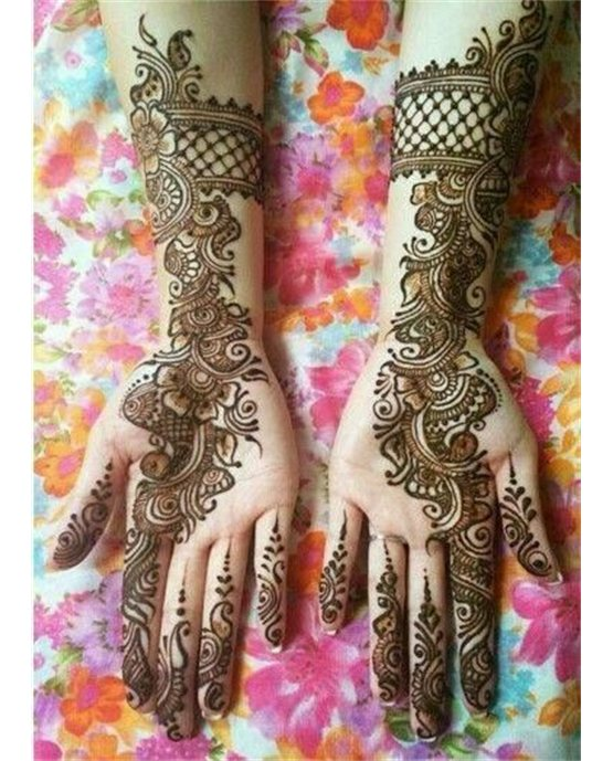 Refined Ruffle And Anklet Covering Front Full Hand Mehndi Design Refined Ruffle And Anklet Covering Front Full Hand Mehndi Design