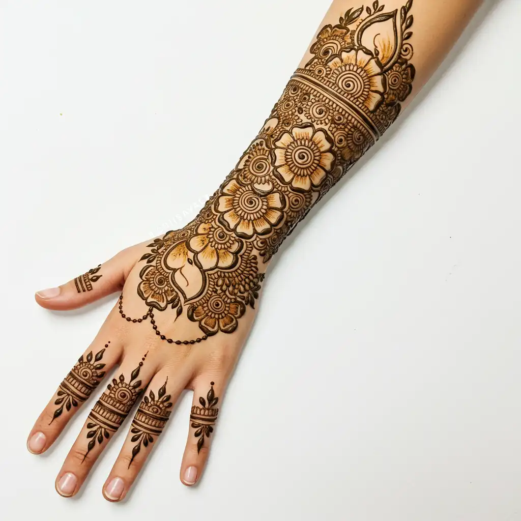 Full hand mehndi design 10 Full hand mehndi design 10