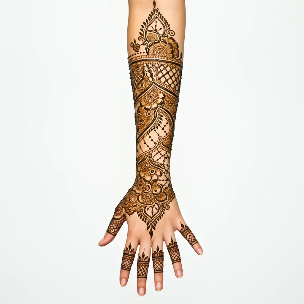 Full hand mehndi design 102 Full hand mehndi design 102
