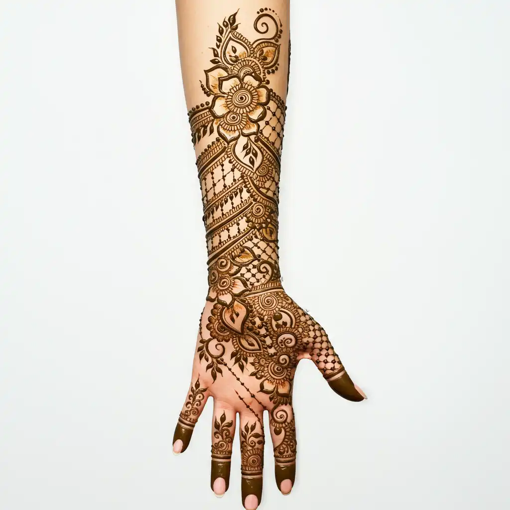 Full hand mehndi design 105 Full hand mehndi design 105