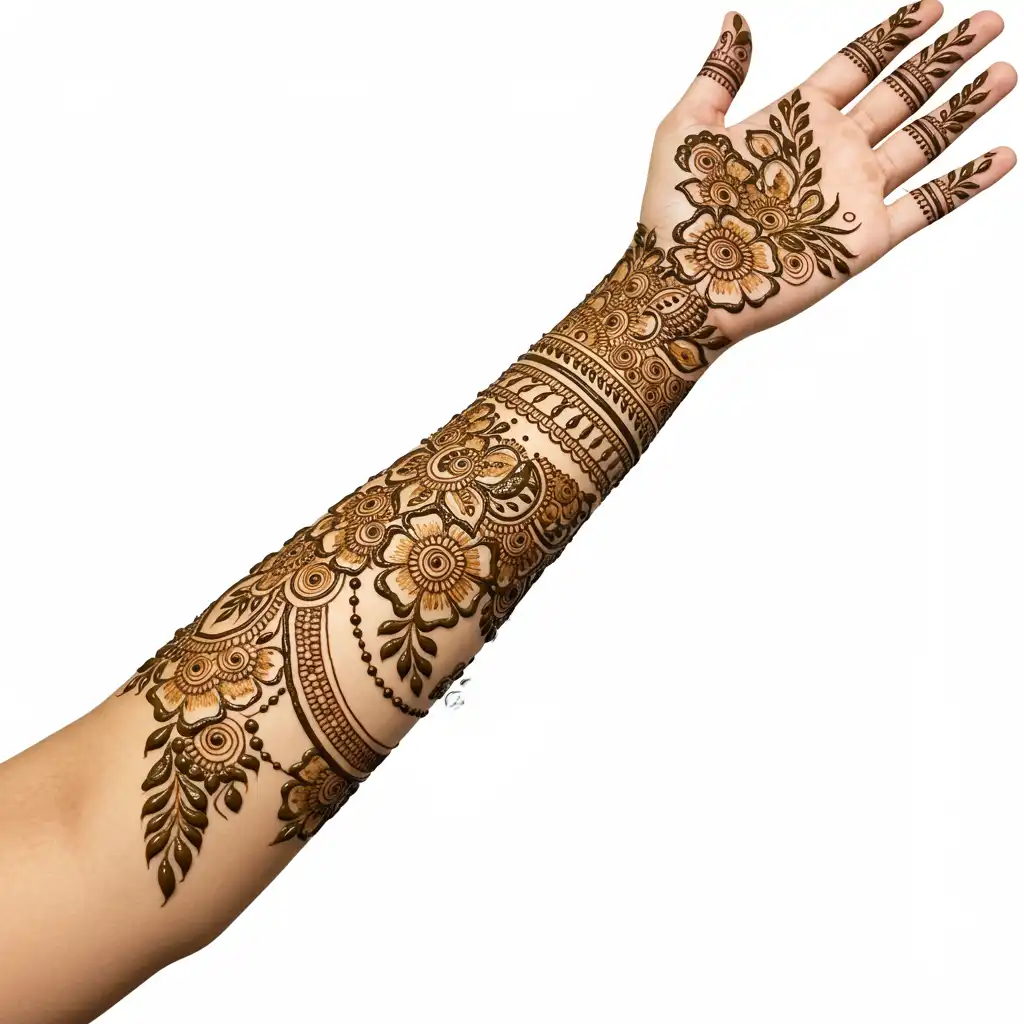 Full hand mehndi design 107 Full hand mehndi design 107