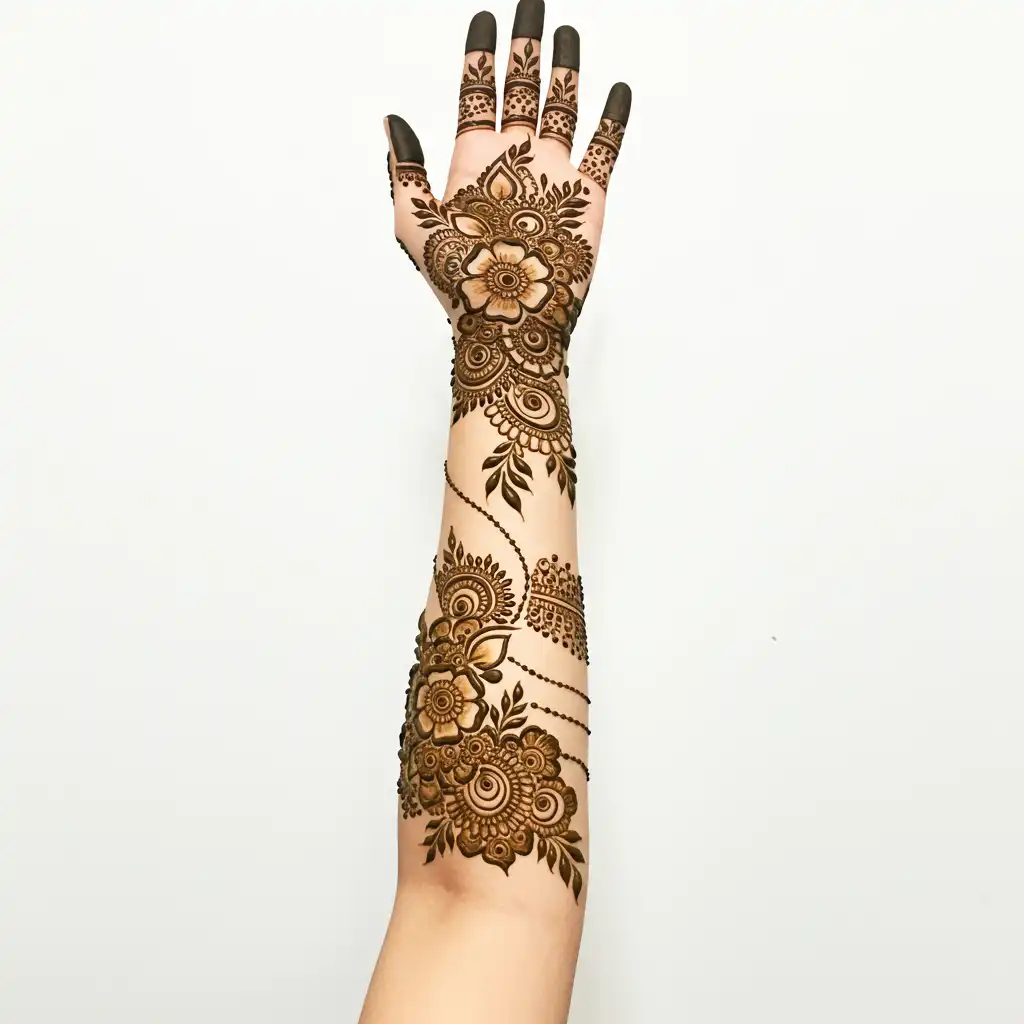 Full hand mehndi design 108 Full hand mehndi design 108