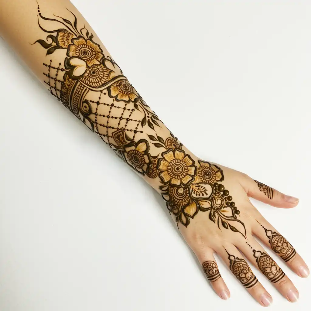 Full hand mehndi design 11 Full hand mehndi design 11