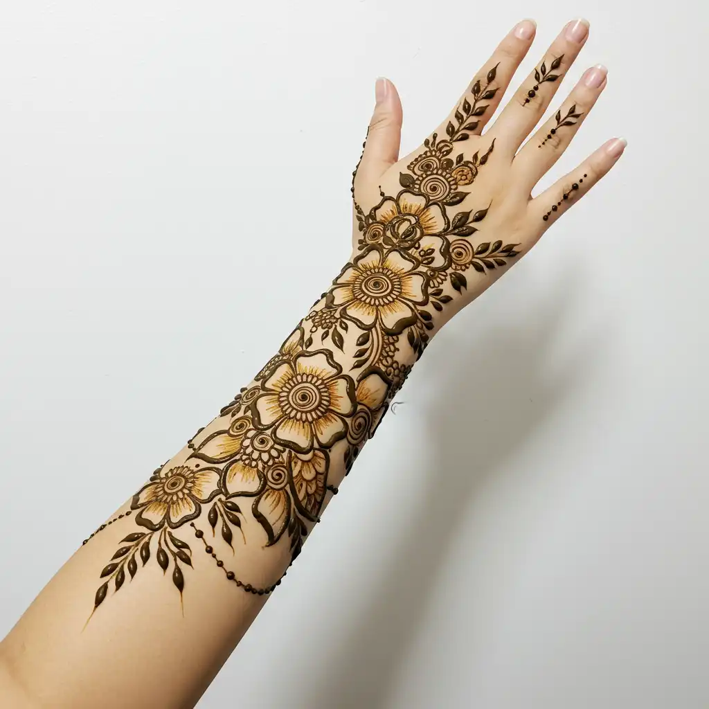 Full hand mehndi design 111 Full hand mehndi design 111