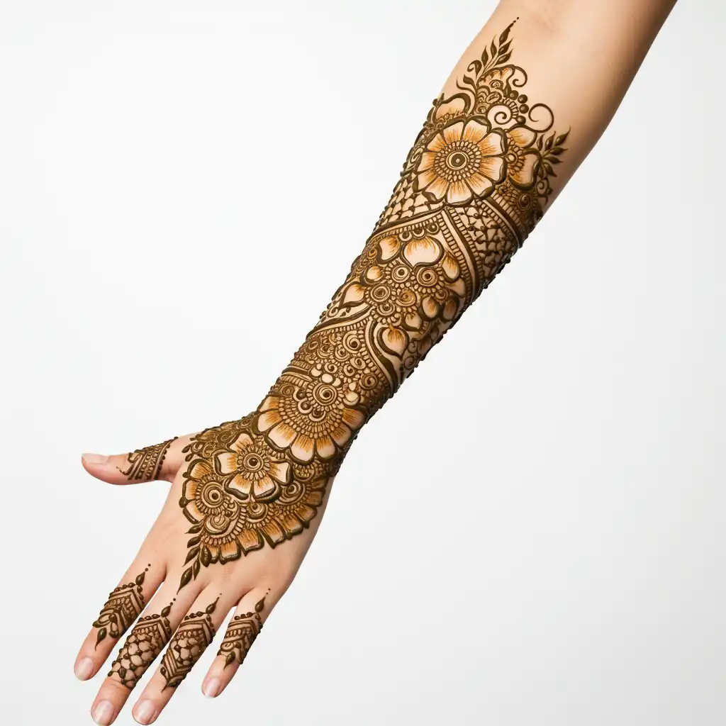 Full hand mehndi design 113 Full hand mehndi design 113