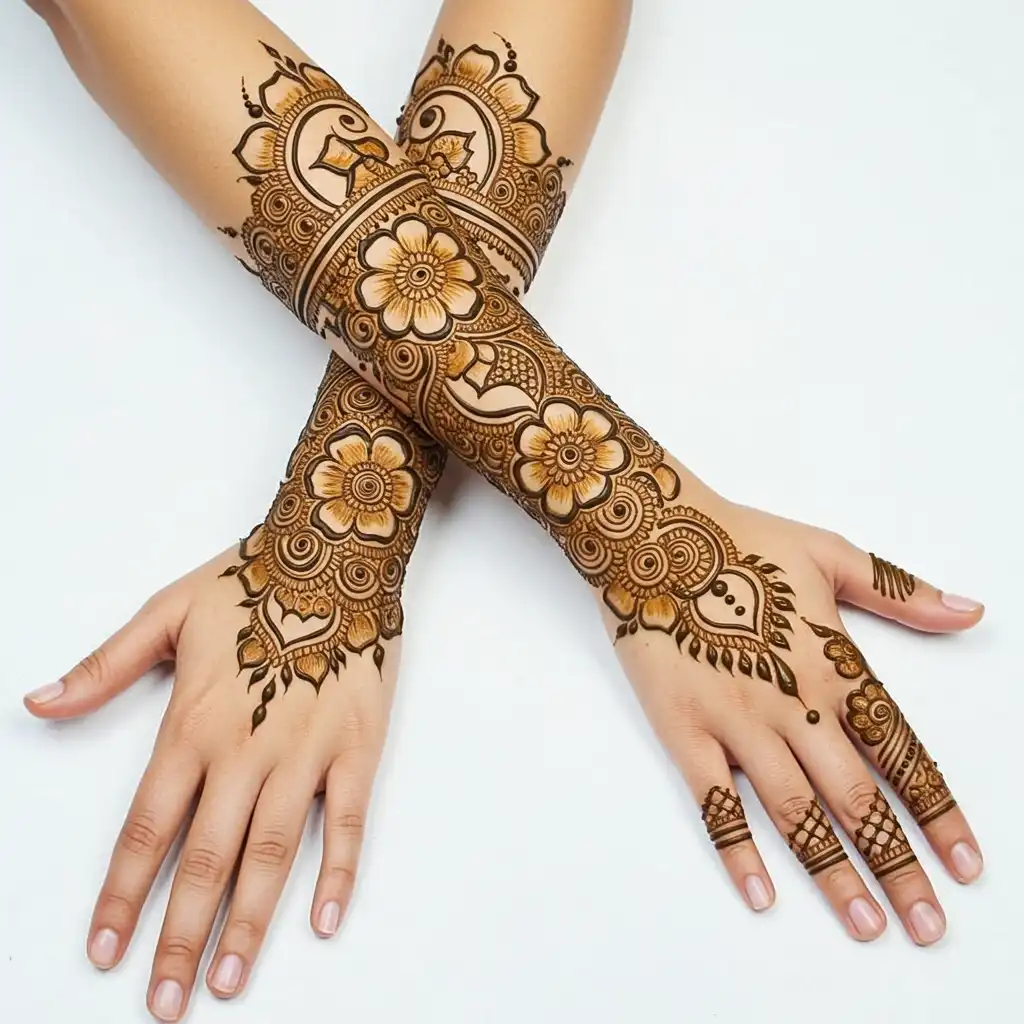Full hand mehndi design 114 Full hand mehndi design 114