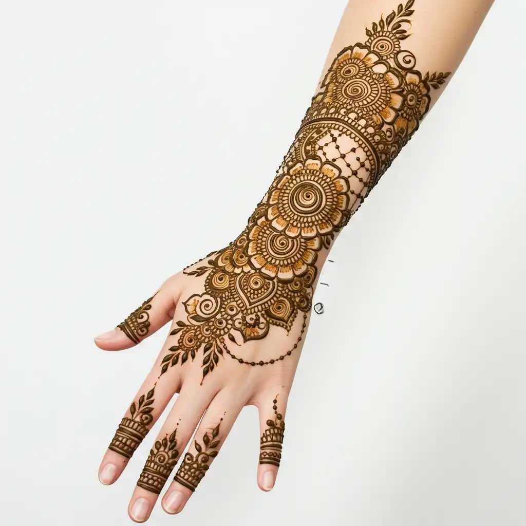 Full hand mehndi design 117 Full hand mehndi design 117