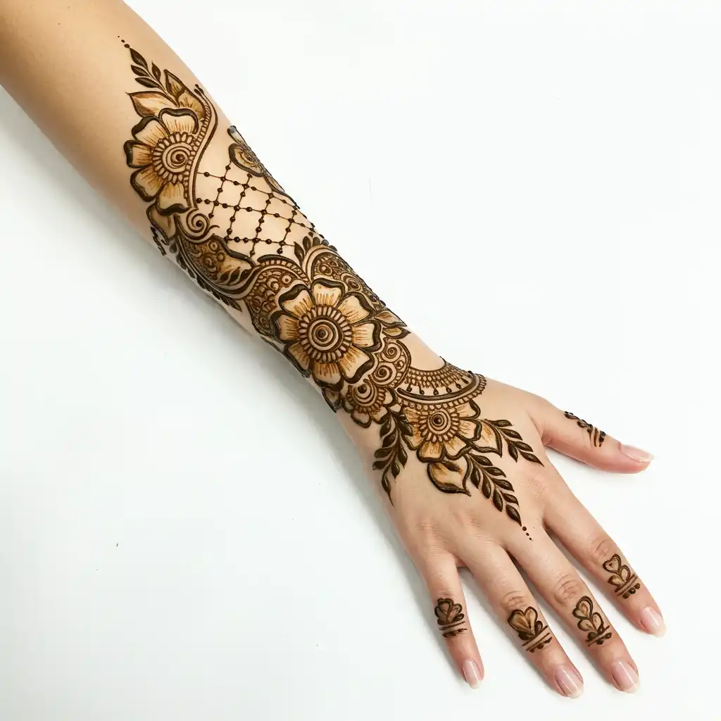 Full hand mehndi design 118 Full hand mehndi design 118