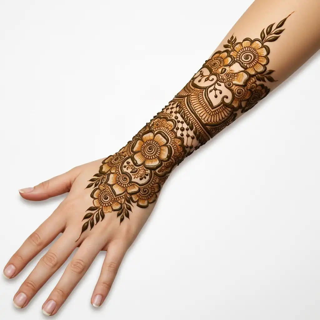 Full hand mehndi design 12 Full hand mehndi design 12