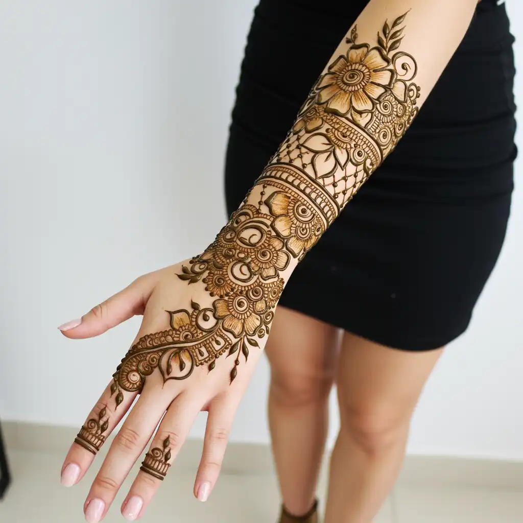 Full hand mehndi design 121 Full hand mehndi design 121