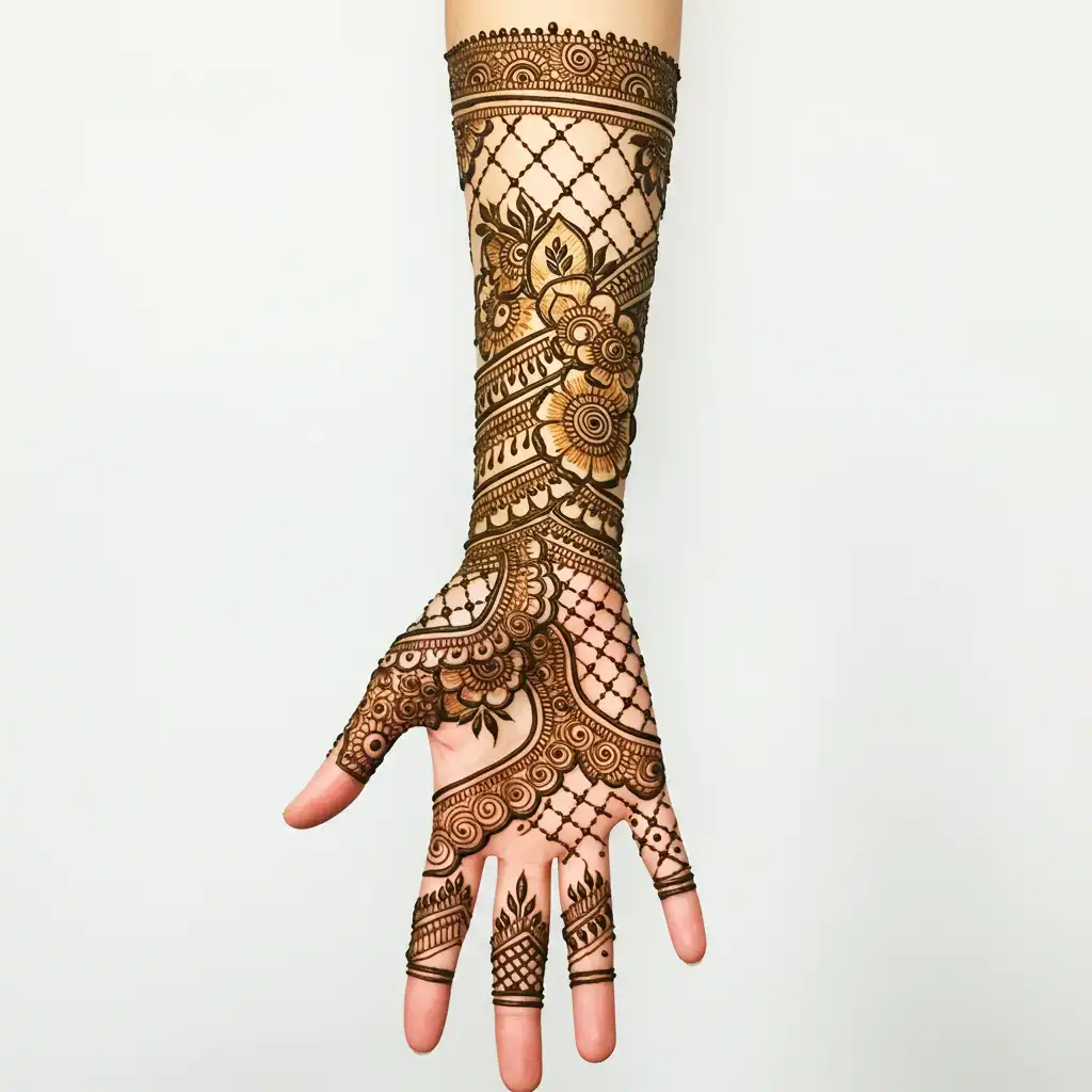 Full hand mehndi design 122 Full hand mehndi design 122