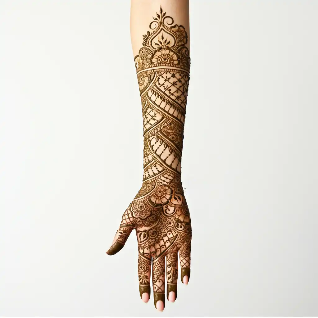 Full hand mehndi design 124 Full hand mehndi design 124