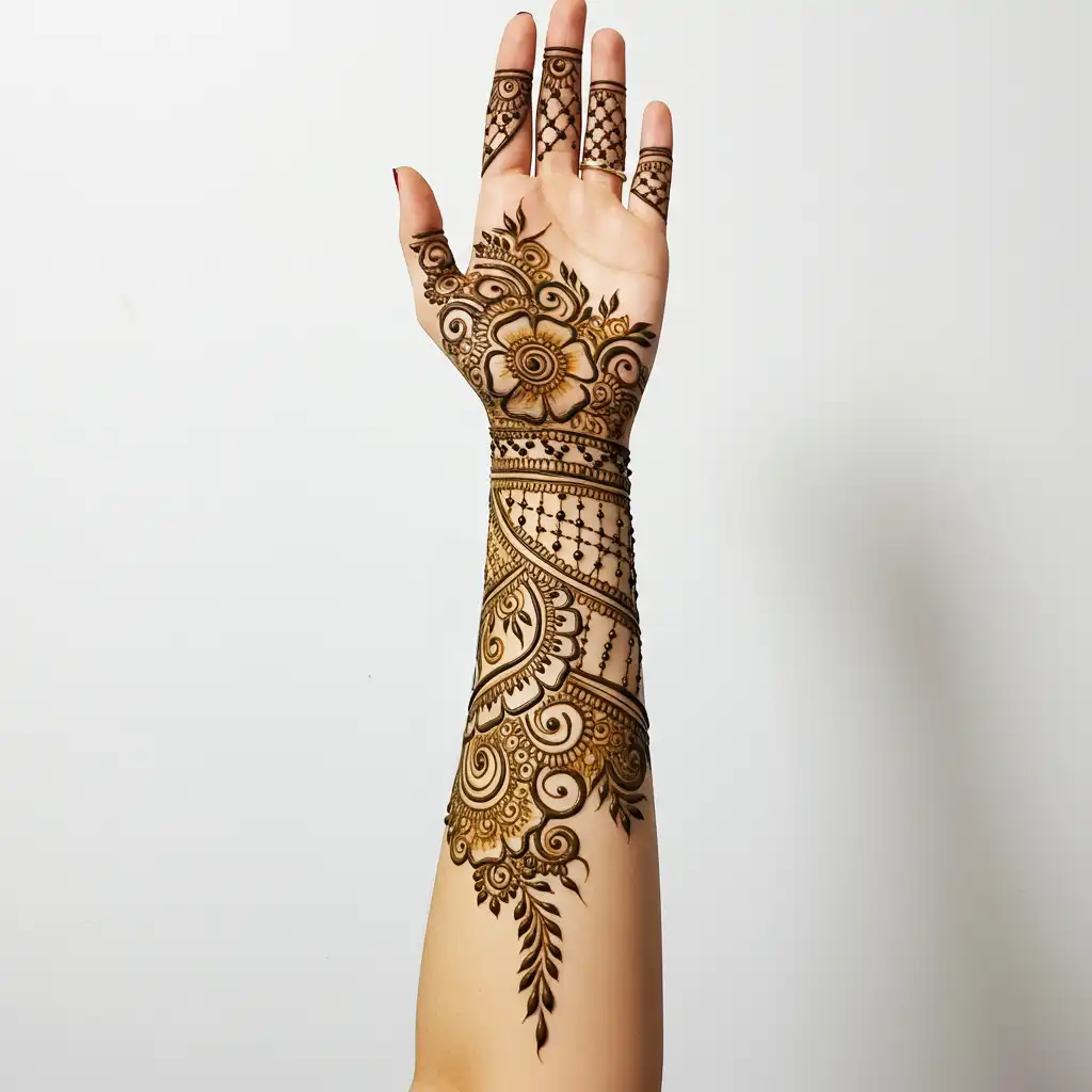 Full hand mehndi design 125 Full hand mehndi design 125