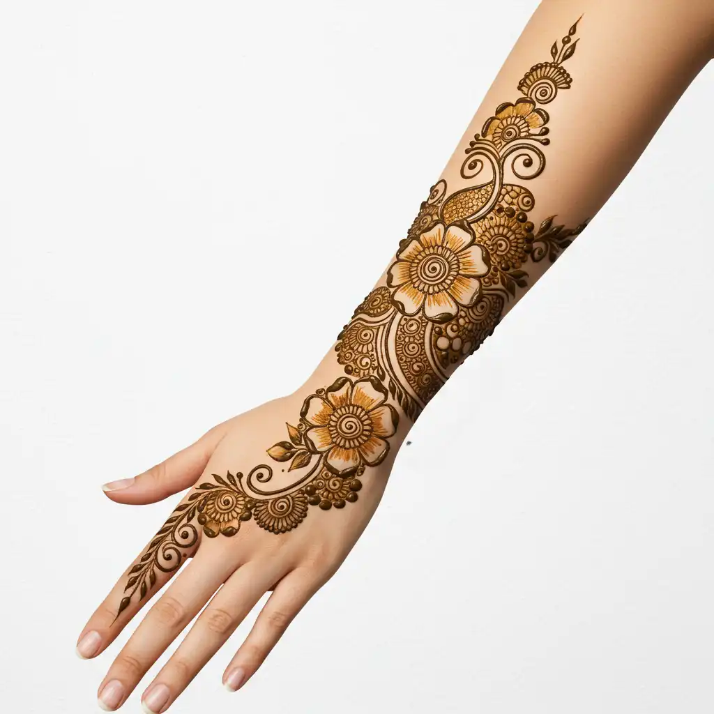 Full hand mehndi design 129 Full hand mehndi design 129