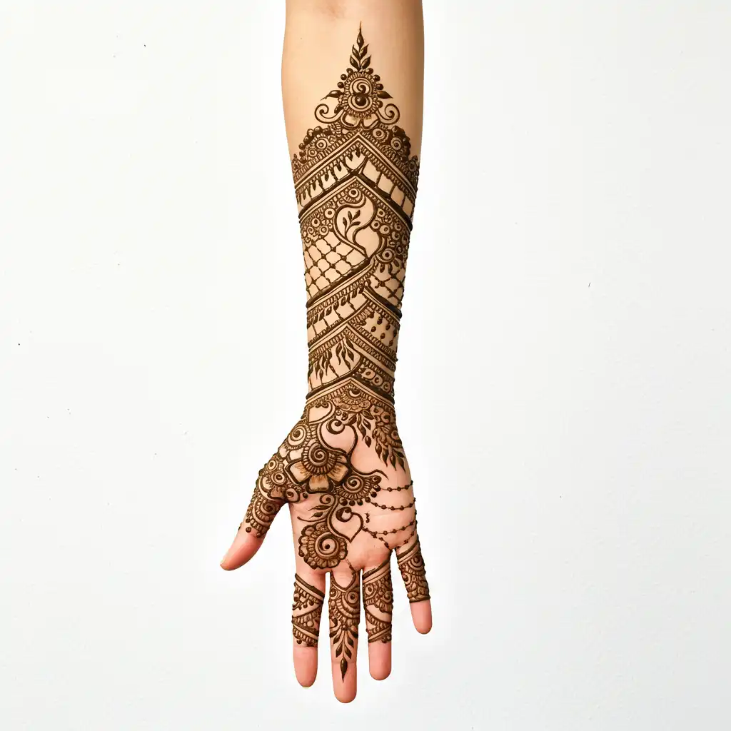 Full hand mehndi design 130 Full hand mehndi design 130