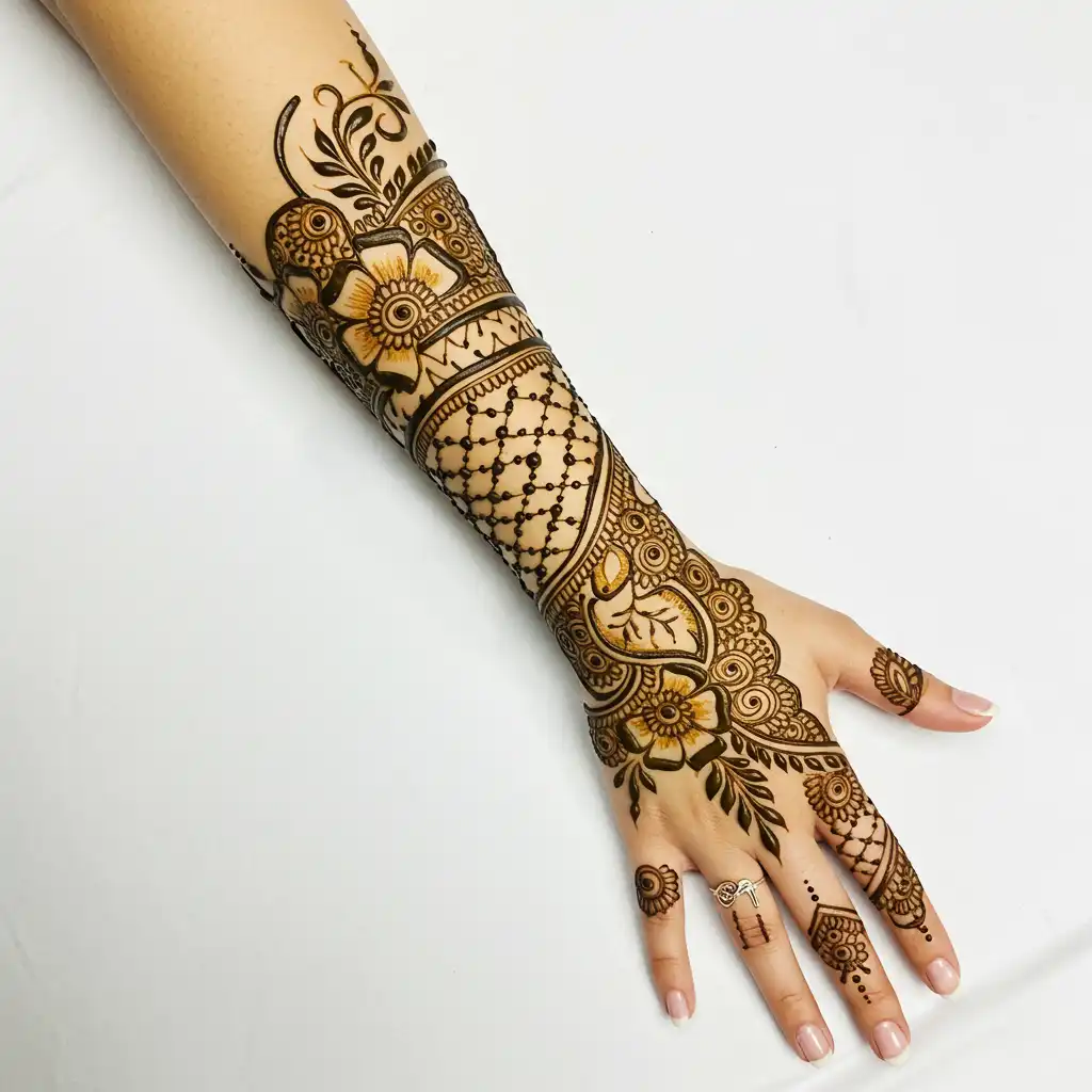 Full hand mehndi design 136 Full hand mehndi design 136