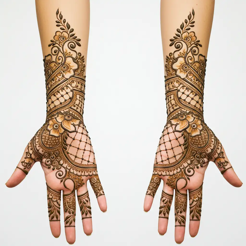 Full hand mehndi design 14 Full hand mehndi design 14