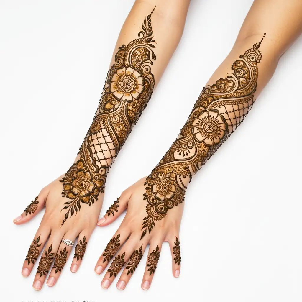Full hand mehndi design 140 Full hand mehndi design 140