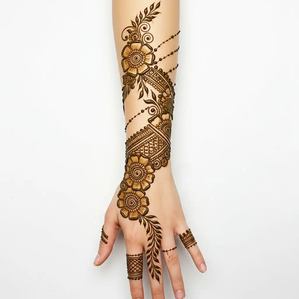 Full hand mehndi design 142 Full hand mehndi design 142