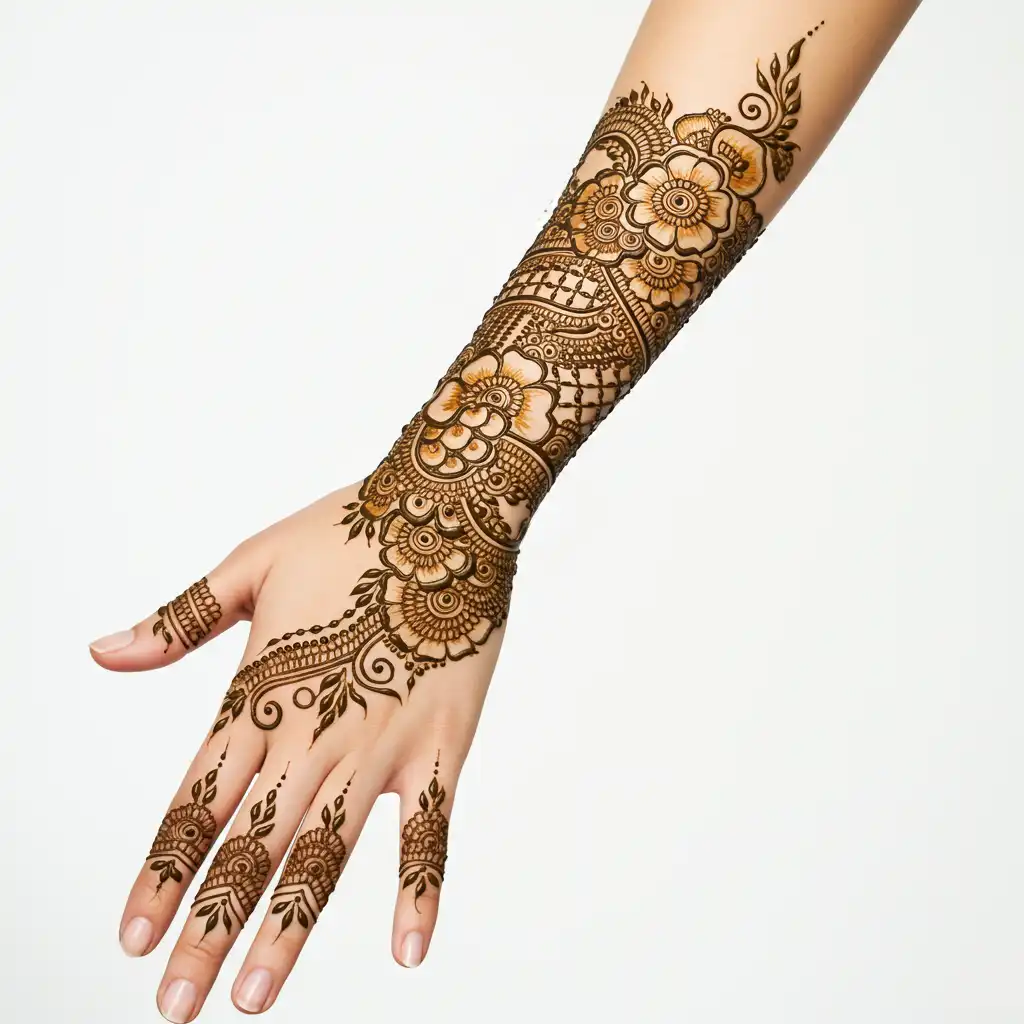 Full hand mehndi design 143 Full hand mehndi design 143
