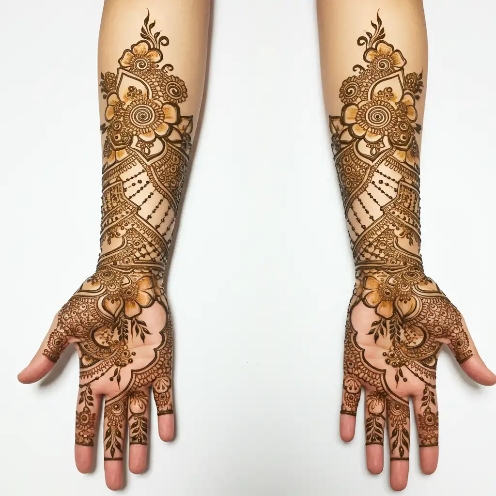 Full hand mehndi design 145 Full hand mehndi design 145