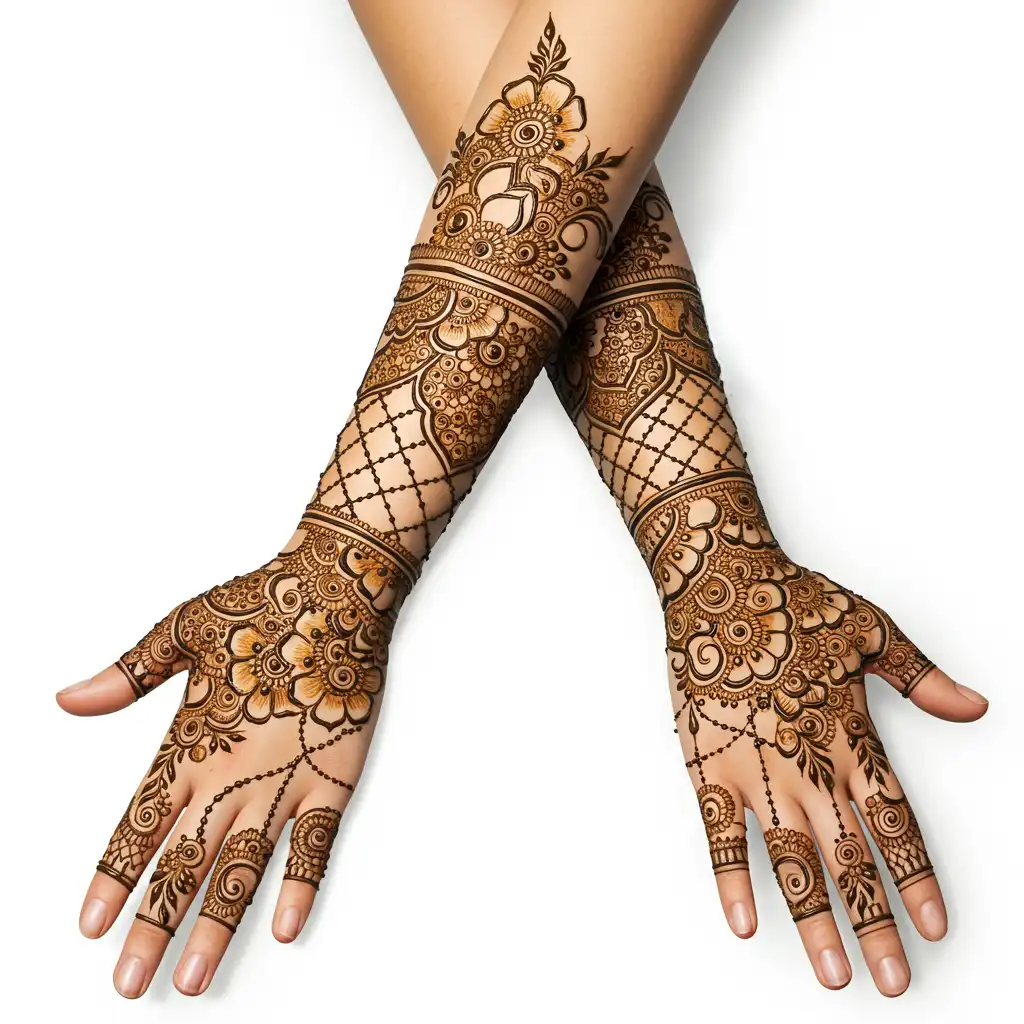 Full hand mehndi design 148 Full hand mehndi design 148