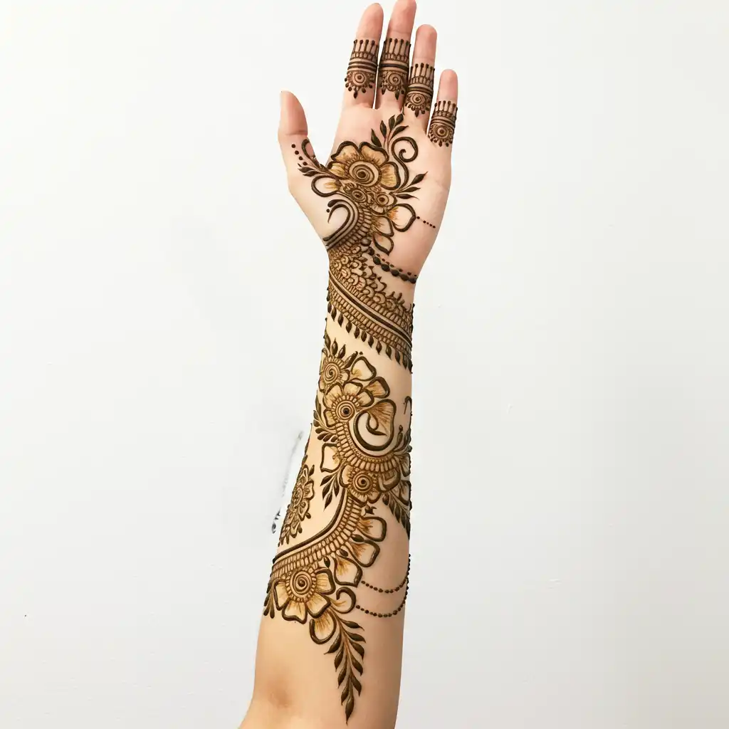 Full hand mehndi design 15 Full hand mehndi design 15