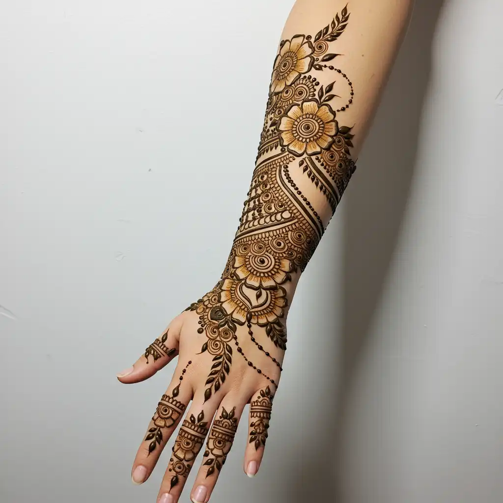 Full hand mehndi design 152 Full hand mehndi design 152