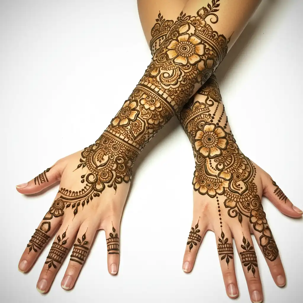 Full hand mehndi design 153 Full hand mehndi design 153
