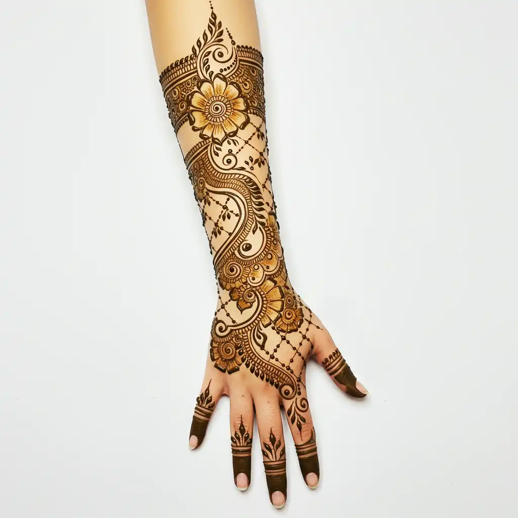 Full hand mehndi design 154 Full hand mehndi design 154