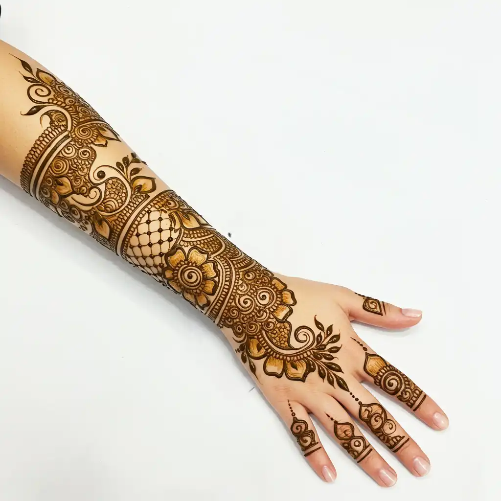 Full hand mehndi design 156 Full hand mehndi design 156
