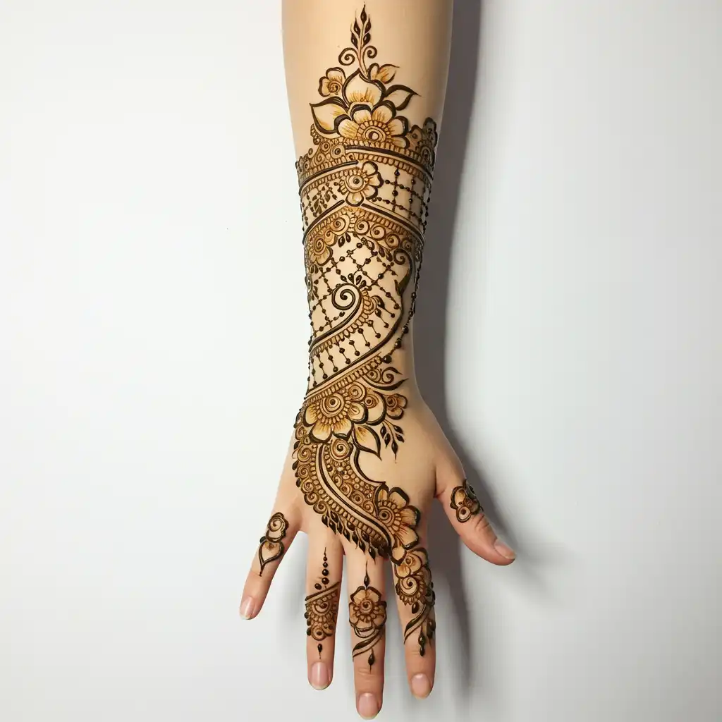 Full hand mehndi design 158 Full hand mehndi design 158