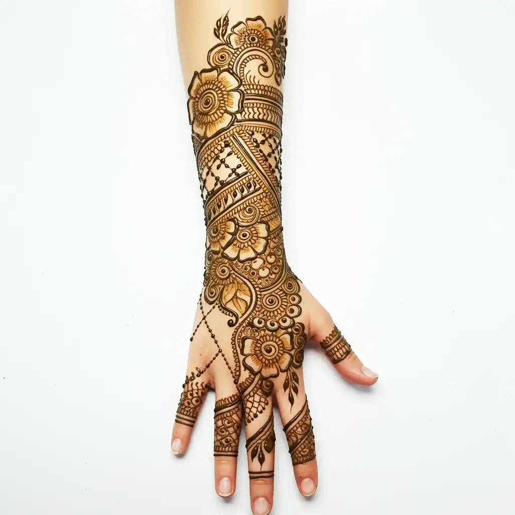 Full hand mehndi design 159 Full hand mehndi design 159