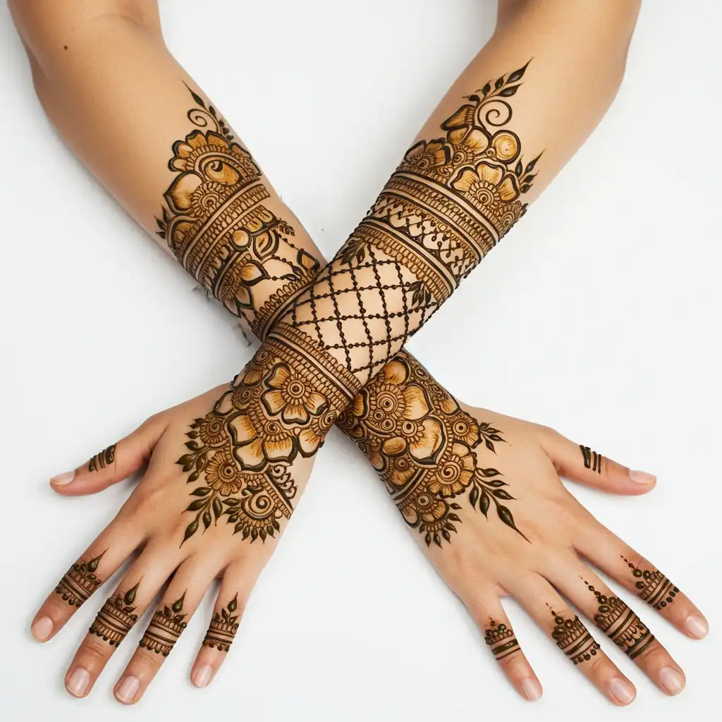 Full hand mehndi design 160 Full hand mehndi design 160