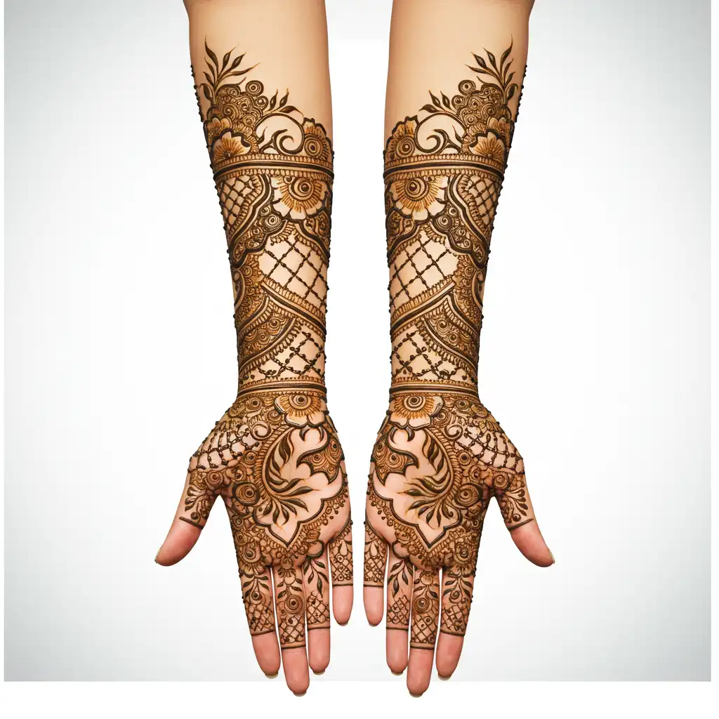 Full hand mehndi design 164 Full hand mehndi design 164