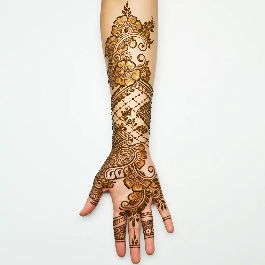 Full hand mehndi design 165 Full hand mehndi design 165