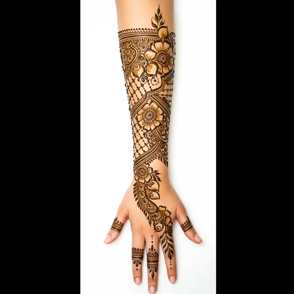 Full hand mehndi design 167 Full hand mehndi design 167