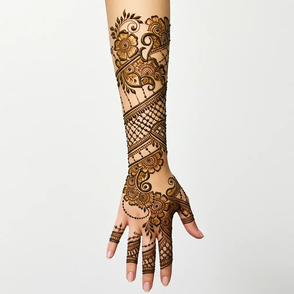 Full hand mehndi design 168 Full hand mehndi design 168