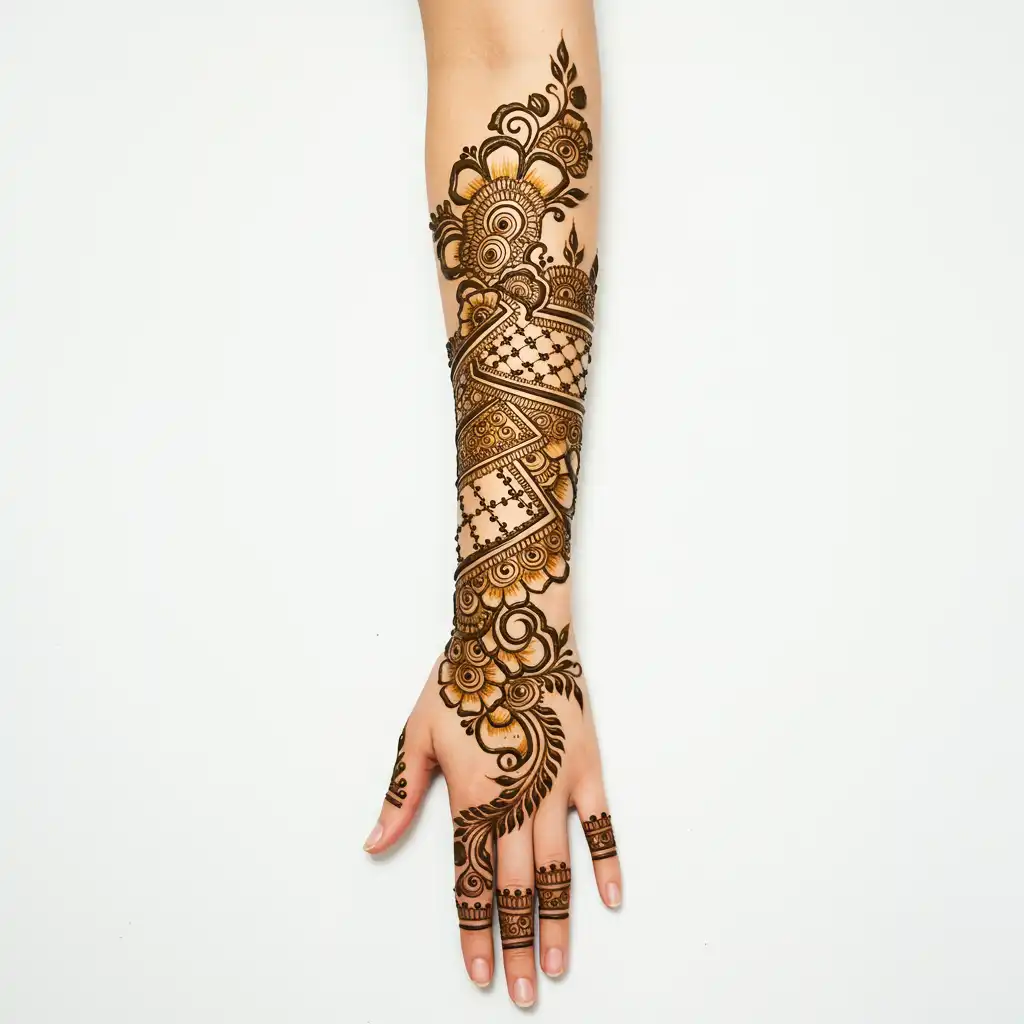 Full hand mehndi design 17 Full hand mehndi design 17
