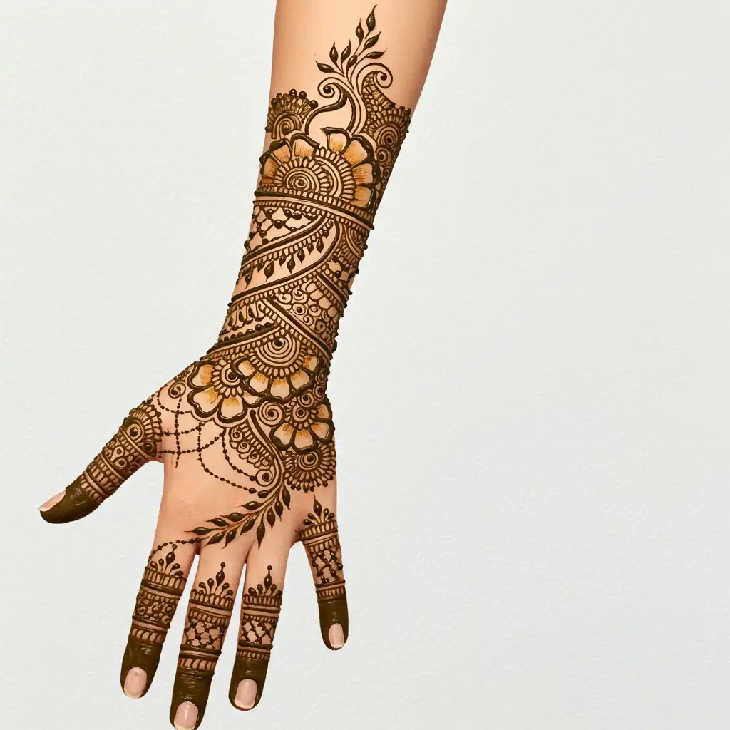 Full hand mehndi design 172 Full hand mehndi design 172